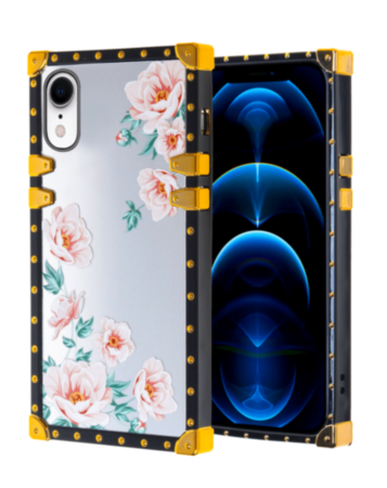Square Case with Mirror Design - Style 9 for iPhone XR (Only Ground Shipping)