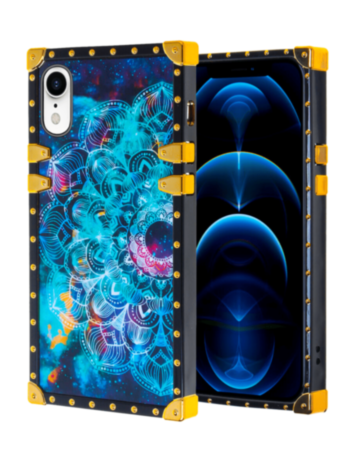 Acrylic Mirror Shiny Scratchproof Square Case with Ring - G156 for iPhone XR (Only Ground Shipping)