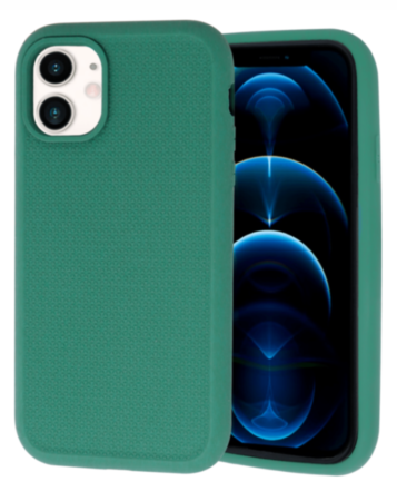 Dual Layer Serrated Case - DARK GREEN for iPhone XR (Only Ground Shipping)