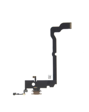 Shop the aftermarket charging port flex cable for iPhone XS in gold.