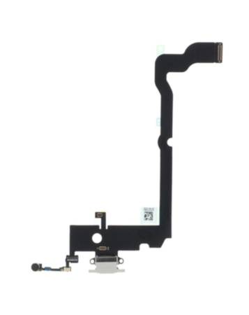 Stock up on the silver charging port flex cable for iPhone XS Max – aftermarket.