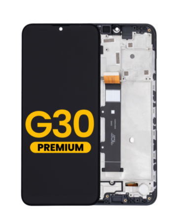 LCD Assembly with Frame for Motorola Moto G30 (XT2129-2) (BLACK) (Premium)
