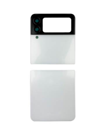 Back Glass for Galaxy Z Flip 3 F711 (2 Piece Set) (NO LOGO) (WHITE)