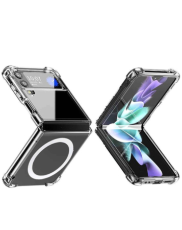 Galaxy Z Flip 4 Wireless Charging Clear Case (Full Bottom Close) (Only Ground Shipping)