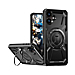 Full-Body Rugged Shockproof Case with Built-in Ring Holder - BLACK for Galaxy A06 (Only Ground Shipping)