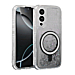 Wireless Charging Protective Glitter Liquid Bumper Case - BLACK for Galaxy S25E (Only Ground Shipping)