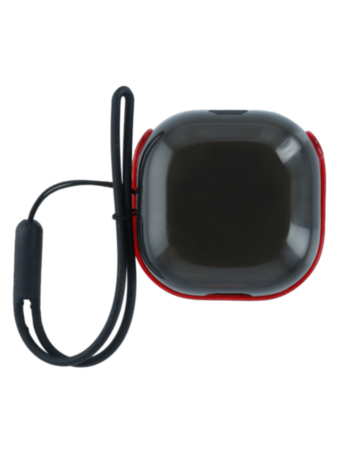 Galaxy Buds Pro / Buds 2 Pro / Buds 2 / Buds FE / Buds Live Transparent Case - BLACK & RED (Only Ground Shipping)