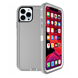 Heavy Duty Case for iPhone 13 Pro (GRAY & WHITE) (Only Ground Shipping)