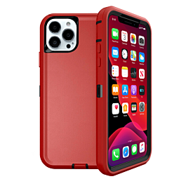 Heavy Duty Case for iPhone 13 Pro (RED & BLACK) (Only Ground Shipping)