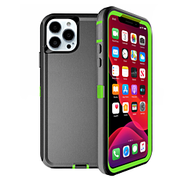 Heavy Duty Case for iPhone 13 Pro (BLACK & GREEN) (Only Ground Shipping)