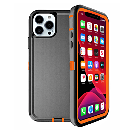 Heavy Duty Case for iPhone 13 Pro (BLACK & ORANGE) (Only Ground Shipping)
