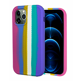 Dual Layer Serrated Case - RAINBOW PINK for iPhone 13 Pro Max (Only Ground Shipping)