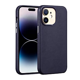 New Leather Case with Wireless Charger - NAVY BLUE for iPhone 14 (Only Ground Shipping)