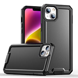 Slim Non-Slip Transparent Matte Case - BLACK for iPhone 16e / 14 / 13 (Only Ground Shipping)
