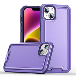Slim Non-Slip Transparent Matte Case - PURPLE for iPhone 16e / 14 / 13 (Only Ground Shipping)