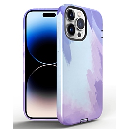 Thinner Heavy Duty Rainbow Case - PURPLE for iPhone 14 Pro (Only Ground Shipping)
