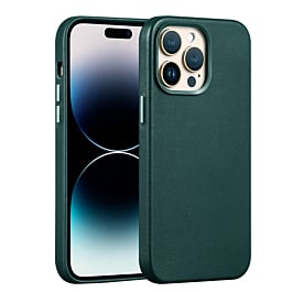 New Leather Case with Wireless Charger - GREEN for iPhone 14 Pro Max (Only Ground Shipping)