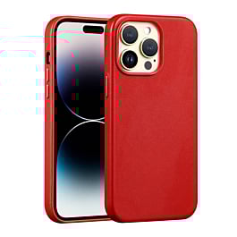 New Leather Case with Wireless Charger - HOT PINK for iPhone 14 Pro Max (Only Ground Shipping)