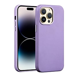 New Leather Case with Wireless Charger - LIGHT PURPLE for iPhone 14 Pro Max (Only Ground Shipping)