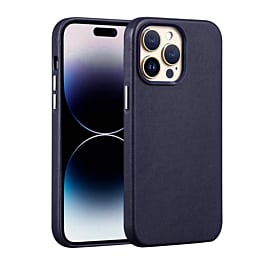 New Leather Case with Wireless Charger - NAVY BLUE for iPhone 14 Pro Max (Only Ground Shipping)
