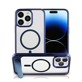 Magsafe Case with Metal Stander - NAVY BLUE for iPhone 14 Pro Max (Only Ground Shipping)