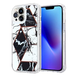 BLUE Light Injection Case - MARBLE BLACK & WHITE for iPhone 14 Pro (Only Ground Shipping)