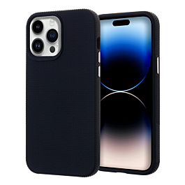 Shock Absorption Protective Dual Layer Case - BLACK for iPhone 14 Pro (Only Ground Shipping)
