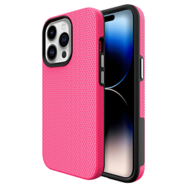 Shock Absorption Protective Dual Layer Case - PINK for iPhone 14 Pro (Only Ground Shipping)