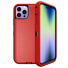 Heavy Duty Case - RED & BLACK for iPhone 14 Pro (Only Ground Shipping)