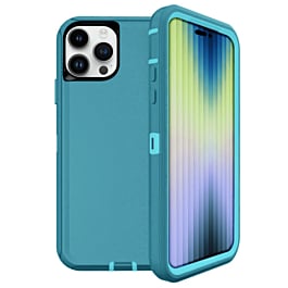 Heavy Duty Case for iPhone 15 Pro Max (TEAL) (Only Ground Shipping)
