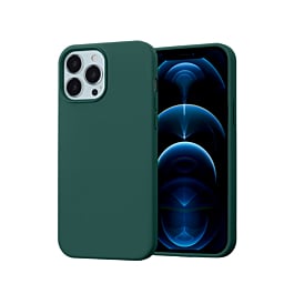 Soft Solid Silicone Case (Full Buttom Cover) - DARK TEAL for iPhone 15 Pro Max (Only Ground Shipping)