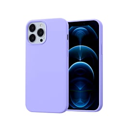 Soft Solid Silicone Case (Full Buttom Cover) - LILAC for iPhone 15 Pro Max (Only Ground Shipping)