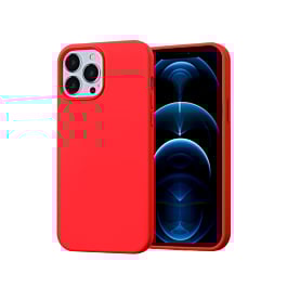 Soft Solid Silicone Case (Full Buttom Cover) - RED for iPhone 15 Pro Max (Only Ground Shipping)