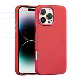 New Leather Case with Wireless Charger - HOT PINK for iPhone 16 Pro Max (Only Ground Shipping)