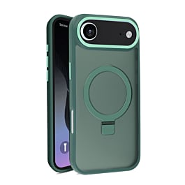 Carbon Wireless Charging Case with Ring Stand - GREEN for iPhone Air (Only Ground Shipping)