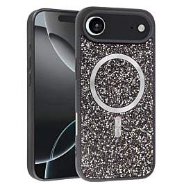 Wireless Charging Bling Diamond Crystal Case - BLACK & SILVER for iPhone Air (Only Ground Shipping)