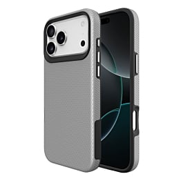 Shock Absorption Protective Dual Layer Case  - SILVER for iPhone 17 Pro Max (Only Ground Shipping)