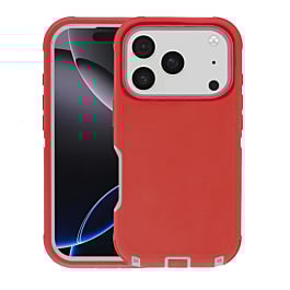 Heavy Duty Case for iPhone 17 Pro Max (RED & GRAY) (Only Ground Shipping)