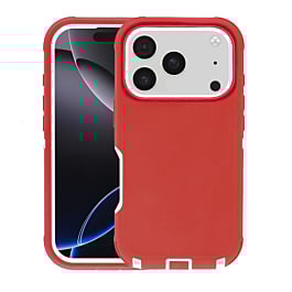 Heavy Duty Case for iPhone 17 Pro Max (RED & WHITE) (Only Ground Shipping)