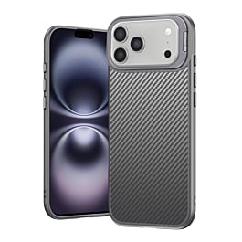 Luxury Carbon Fiber Textured Case - GRAY for iPhone 17 Pro Max (Only Ground Shipping)