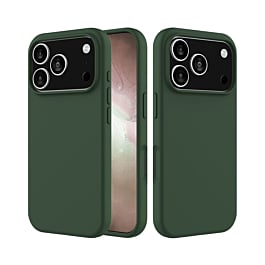 Soft Solid Silicone Case (Full Buttom Cover) - GREEN for iPhone 17 Pro Max (Only Ground Shipping)