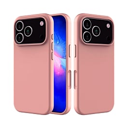 Soft Solid Silicone Case (Full Buttom Cover) - PINK for iPhone 17 Pro Max (Only Ground Shipping)