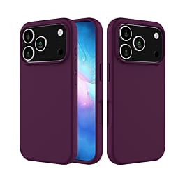 Soft Solid Silicone Case (Full Buttom Cover) - PURPLE for iPhone 17 Pro Max (Only Ground Shipping)