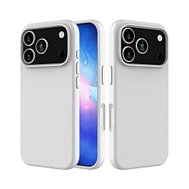 Soft Solid Silicone Case (Full Buttom Cover) - WHITE for iPhone 17 Pro Max (Only Ground Shipping)