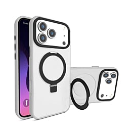 Carbon Wireless Charging Case with Ring Stand - CLEAR for iPhone 17 Pro Max (Only Ground Shipping)