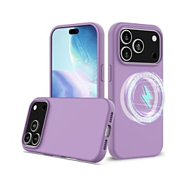 Soft Solid Silicone Case with Wireless Charging - LILAC for iPhone 17 Pro Max (Only Ground Shipping)