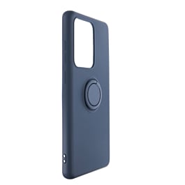 Galaxy S20 Ultra Soft Solid Case with Ring - DARK BLUE (Only Ground Shipping)