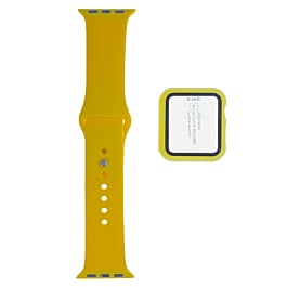 iWatch 40mm Silicone Soft Band & Bumper Case w/Tempered Glass - 13 (Only Ground Shipping)