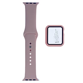 iWatch 40mm Silicone Soft Band & Bumper Case w/Tempered Glass - 3 (Only Ground Shipping)