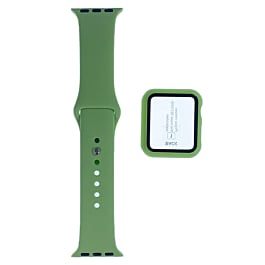 iWatch 40mm Silicone Soft Band & Bumper Case w/Tempered Glass - 9 (Only Ground Shipping)